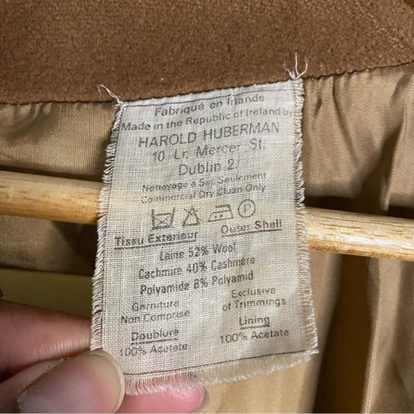 Harold Huberman Women's Vintage Wool & Cashmere Blend Overcoat - Picture 6 of 10